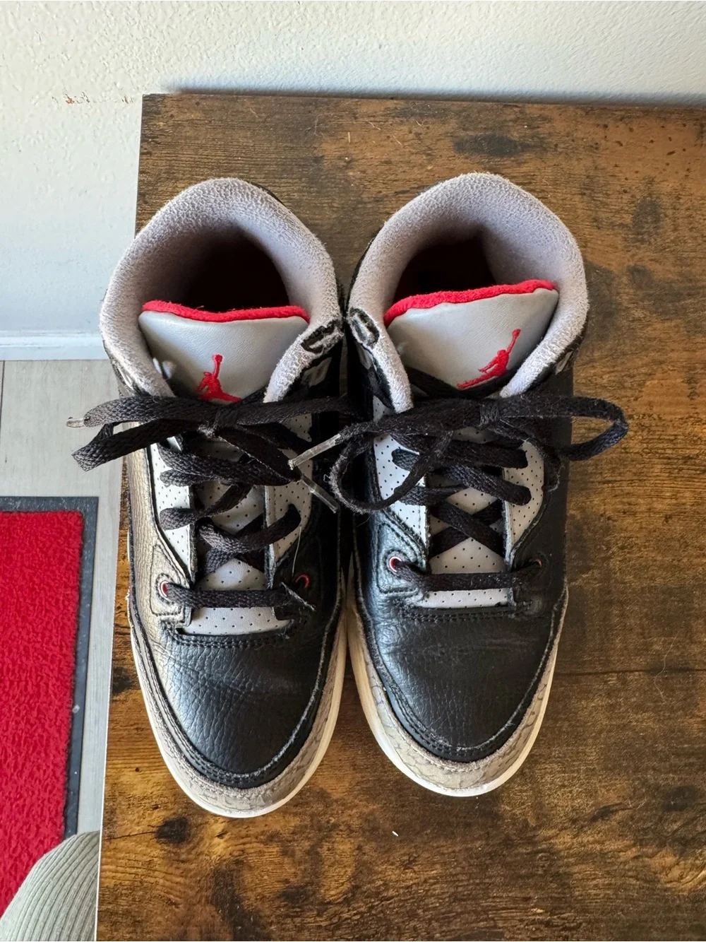 Nike Air Jordan 3 Retro PS Black Cement DM0966-010 Kids Size 2Y Sneakers